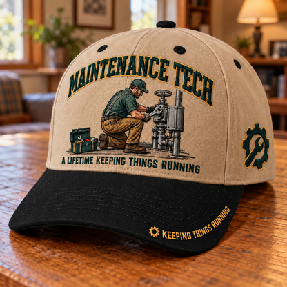 🔧 Maintenance Tech A Lifetime Keeping Things Running Baseball Cap