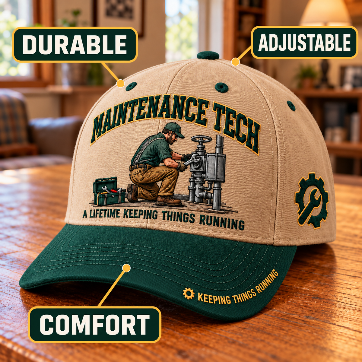 🔧 Maintenance Tech A Lifetime Keeping Things Running Baseball Cap
