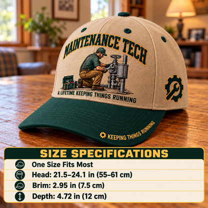 🔧 Maintenance Tech A Lifetime Keeping Things Running Baseball Cap