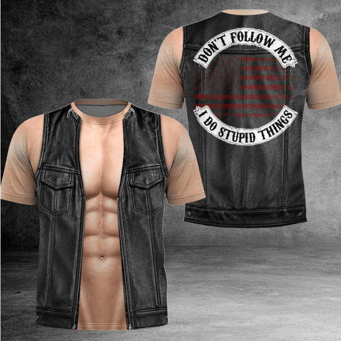 Funny Don't Follow Me - Personlized Vehicle Photo Shirt - Gift For Biker