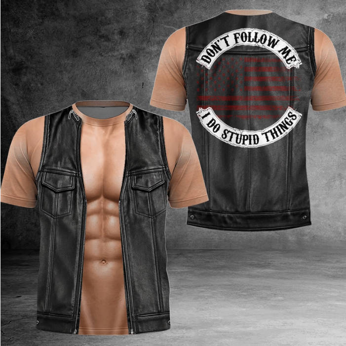 Funny Don't Follow Me - Personlized Vehicle Photo Shirt - Gift For Biker