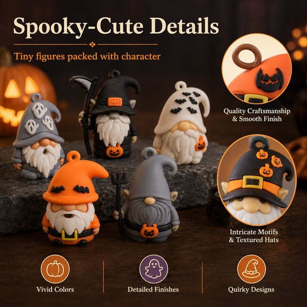 🎃 Last Day 50% OFF - 24 Days of Halloween Gnome Surprise Figures Advent Calendar Box