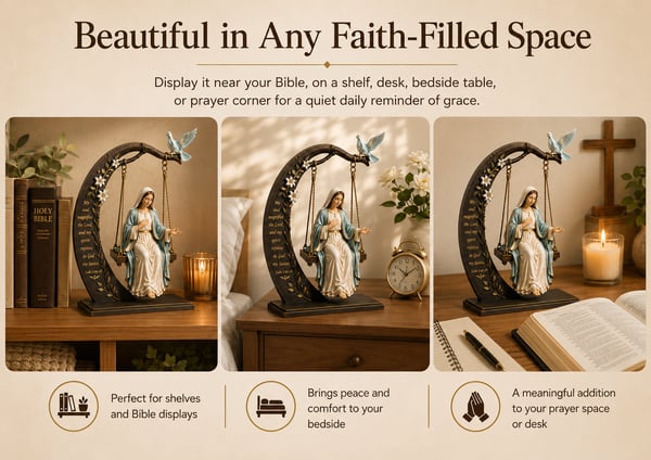✝️ Blessed Mary Cradle Swing Ornament