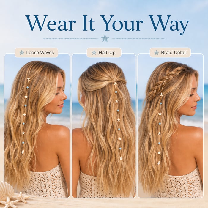 🔥LAST DAY 50% OFF - 🌊⭐Beachy Mermaid Hair Accent