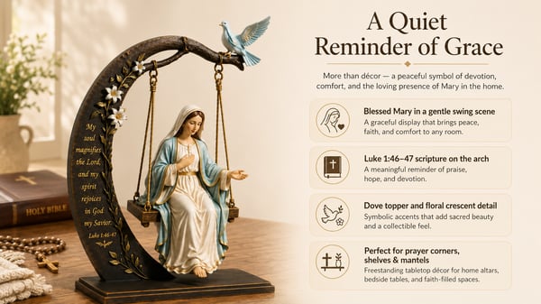 ✝️ Blessed Mary Cradle Swing Ornament
