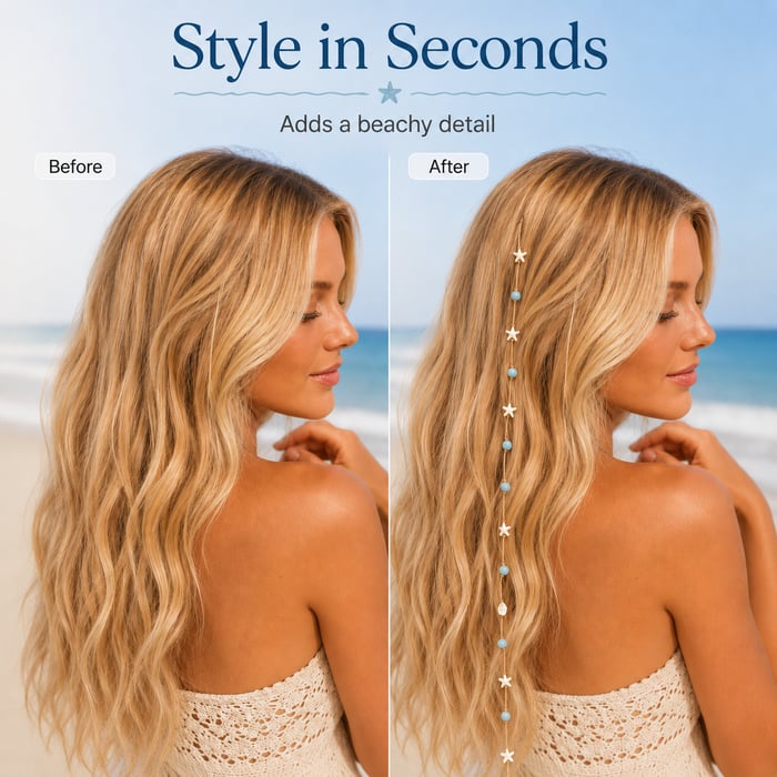 🔥LAST DAY 50% OFF - 🌊⭐Beachy Mermaid Hair Accent