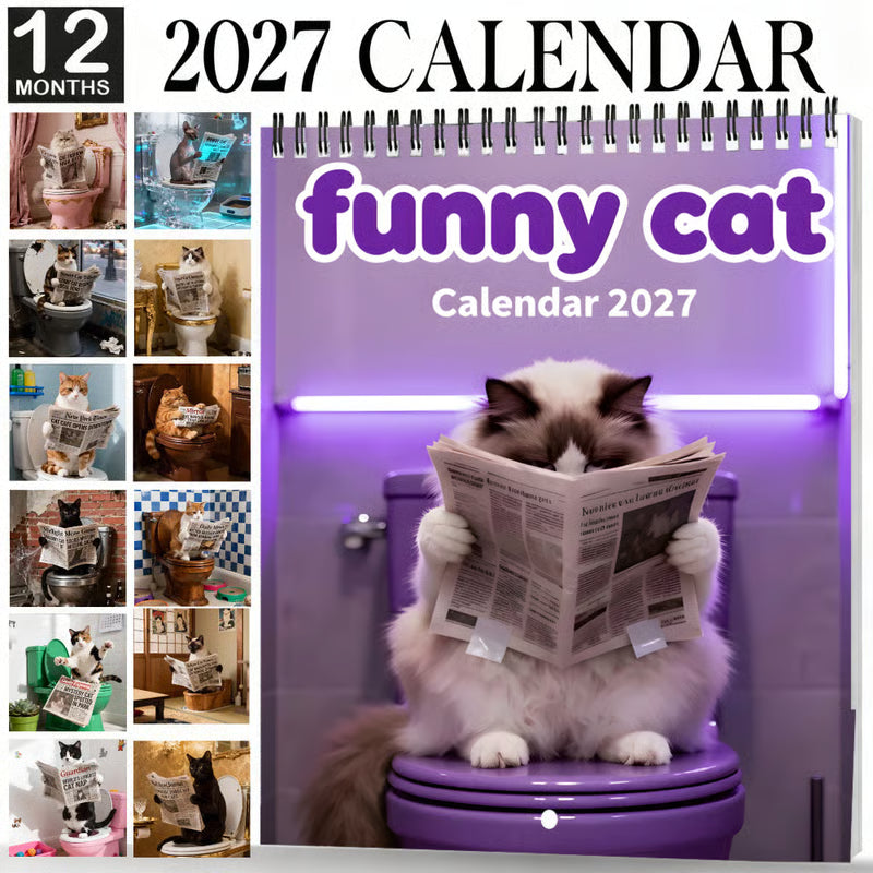 🐱 2027 Funny Cat Wall Calendar