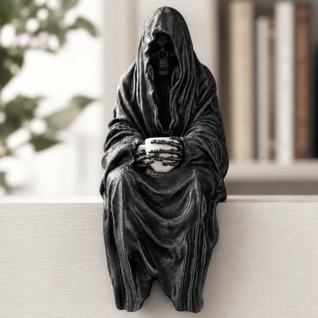 🧙‍♀️🖤Mysterious Perched Bookshelf Figurine