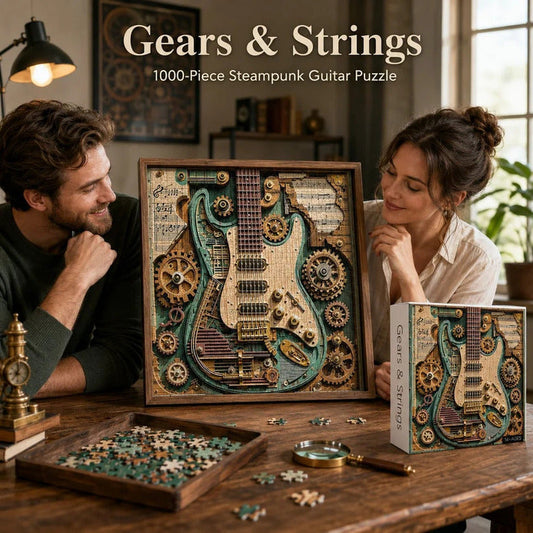 🎸🧩Creative Steampunk Guitar 3D Puzzle