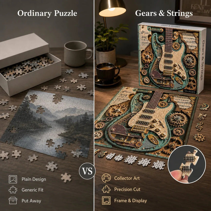 🎸🧩Creative Steampunk Guitar 3D Puzzle