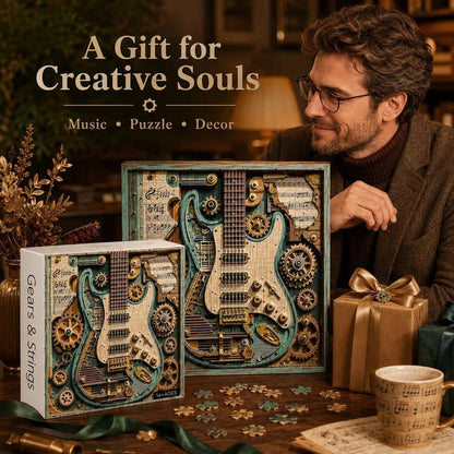 🎸🧩Creative Steampunk Guitar 3D Puzzle